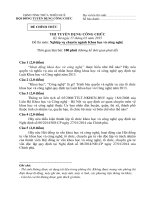 đề thi công chức khoa học công nghệ bản gốc