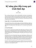 Kỹ năng giao tiếp trong quá trình lãnh đạo (1) 