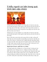 5 kiểu người cơ bản trong quá trình làm việc nhóm 