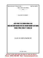 LA02 060 giải pháp tài chính nâng cao hiệu quả kinh doanh cho các doanh nghiệp xây dựng thuộc tổng công ty sông đà 