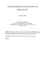 Tiểu thuyết đương đại Việt Nam nhìn từ lý thuyết trò chơi.