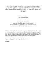 Tục ngữ người Việt với việc phản ánh tri thức dân gian về thế giới tự nhiên và các mối quan hệ xã hội.