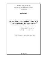 Nghiên cứu quy trình tổng hợp erlotinib hydrochloride 