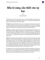 Bốn kĩ năng cần thiết cho tự học 