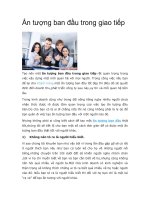 Ấn tượng ban đầu trong giao tiếp 