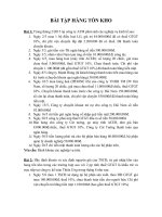 BÀI tập HÀNG tồn KHO 2