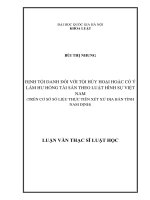 Định tội danh đối với tội hủy hoại hoặc cố ý làm hư hỏng tài sản theo luật hình sự việt nam 