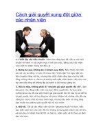 Cách giải quyết xung đột giữa các nhân viên 