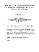 Nhận thức về biển và sức mạnh của các thế lực đại dương trong tư tưởng một số nhà cải cách Việt Nam cuối thế kỷ XIX