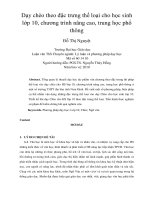Dạy chèo theo đặc trưng thể loại cho học sinh lớp 10, chương trình nâng cao, trung học phổ thông