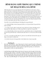 BÌNH ĐẲNG GIỚI TRONG QUÁ TRÌNH KẾ HOẠCH HÓA GIA ĐÌNH