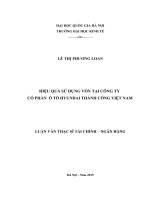 Hiệu quả sử dụng vốn tại công ty cổ phần ô tô huyndai thành công việt nam 