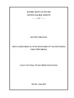Chất lượng dịch vụ ngân hàng điện tử tại ngân hàng TMCP tiên phong 