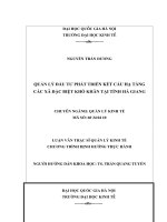 QUẢN lý đầu tư PHÁT TRIỂN kết cấu hạ TẦNG các xã đặc BIỆT KHÓ KHĂN tại TỈNH hà GIANG 