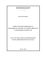 Chiến lược phát triển dịch vụ thẩm định giá tại công ty cổ phần thông tin và thẩm định giá miền nam 