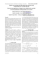 Nghiên cứu ứng dụng luật điều khiển thích nghi mờ trượt trong hệ bám sát vị trí điện thủy lực