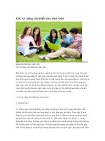 Các kỹ năng cần thiết cho sinh viên 