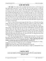 Luận văn một số giải pháp hoàn thiện nghiệp vụ thanh toán quốc tế tại ngân hàng NHNoPTNT (agribank) nam hà nội 