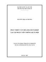 Phát triển văn hóa doanh nghiệp tại tập đoàn viễn thông quân đội 