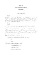 Đề thi tuyển chọn nhân viên TTQT của ngân hàng VIETINBANK (đề số 3) 