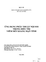 Ứng dụng phẫu thuật nội soi trong điều trị viêm mũi xoang mạn tính 