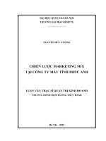 Chiến lược marketing mix tại công ty máy tính phúc anh 