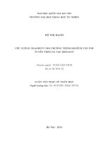 Ước lượng gradient cho phương trình khuếch tán phi tuyến trên đa tạp riemann 