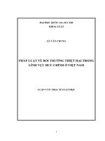 PHÁP LUẬT về bồi THƯỜNG THIỆT hại TRONG LĨNH vực bưu CHÍNH ở VIỆT NAM 