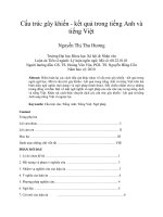 Cấu trúc gây khiến  kết quả trong tiếng Anh và tiếng Việt