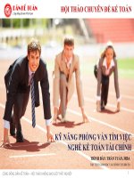 Kỹ năng phỏng vấn tìm việc nghành kế toán tài chính