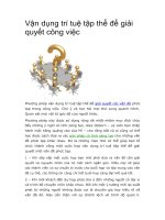 Vận dụng trí tuệ tập thể để giải quyết công việc 