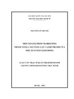 Một số giải pháp marketing nhằm nâng cao năng lực cạnh tranh của nhà xuất bản kim đồng 