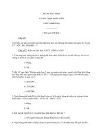 Đề thi tuyển chọn nhân viên TTQT của ngân hàng VIETCOMBANK 