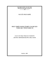 Phát triển kinh tế biển tại huyện nghi lộc, tỉnh nghệ an 