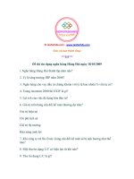 Đề thi tín dụng ngân hàng hàng hải ngày 18 10 2009 