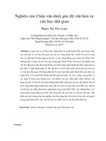 Nghiên cứu Chầu văn dưới góc độ văn hoá và văn học dân gian