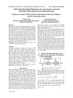 Thiết kế bộ điều khiển PID dự báo với cửa sổ dự báo vô hạn để điều khiển thích nghi hệ truyền động bánh răng