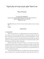 Người phụ nữ trong truyện ngắn Thạch Lam