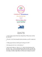 Đề thi vào vị trí cán bộ nhân sự tại ngân hàng 