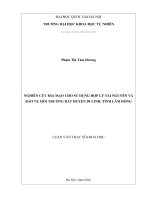 Nghiên cứu địa mạo cho sử dụng hợp lý tài nguyên và bảo vệ môi trường đất huyện di linh, tỉnh lâm đồng 