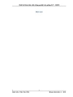 Đồ án tốt nghiệp  Thiết kế khai thác dầu bằng Gaslift  cho giếng 817   MSP8