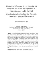 Hành vi tìm kiếm thông tin của nhóm độc giả các tạp chí, bản tin của Học viện Chính trị   Hành chính quốc gia Hồ Chí Minh