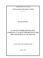 Lý thuyết lindemann về nhiệt độ nóng chảy và áp dụng tính đối với các hợp kim hai thành phần có cấu trúc hcp 