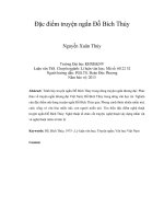 Đặc điểm truyện ngắn Đỗ Bích Thúy