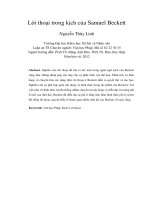 Lời thoại trong kịch của Samuel Beckett