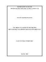 Tác động của kinh tế thị trường đến giáo dục gia đình ở thái nguyên hiện nay 