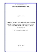 Xây dựng phương pháp phát hiện một số chủng human papilloma virus nguy cơ cao gây ung thư cổ tử cung ở việt nam bằng kỹ thuật realtime PCR 