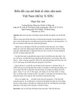 Biến đổi của mô hình tổ chức nhà nước Việt Nam (thế kỷ XXIX)