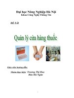 Bài tập lớn phân tích thiết kế quản lý cửa hàng thuốc 