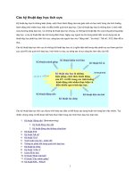 Một số kĩ thuật dạy học hiện đại